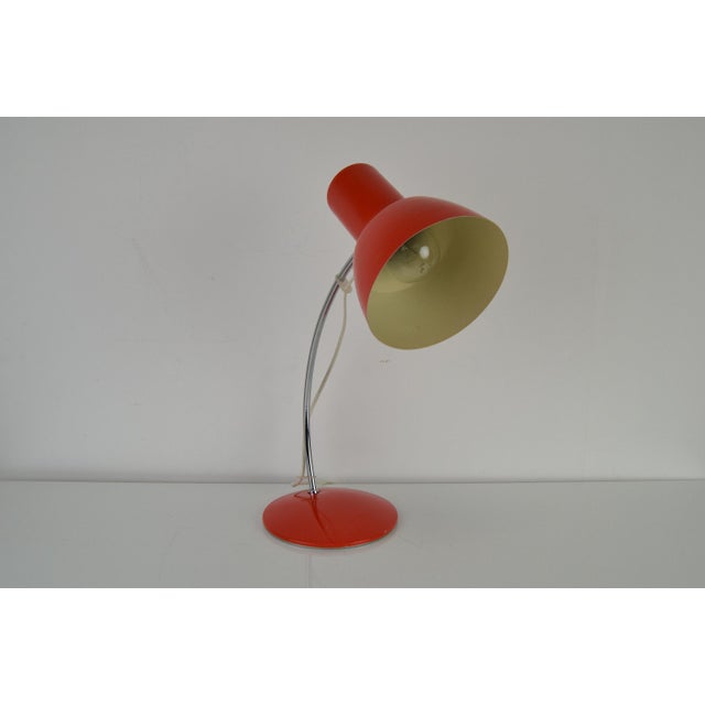 Josef Hurka Mid-Century Red Table Lamp attributed to Josef Hurka for Napako, 1970s For Sale - Image 4 of 16