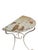 1950s Vintage Wrought Iron Demi-Lune Console Table with Painted Pine Top, 1950s For Sale - Image 5 of 12