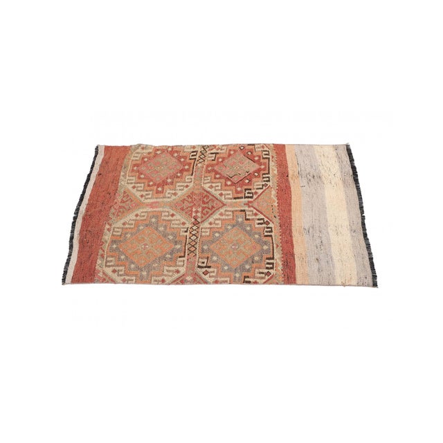 Mid-Century Modern Vintage Embroidered Decorative Kilim Rug - 2`8″ X 4`0″ For Sale - Image 3 of 6