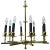 Eight-Light Brass Spoke Chandelier For Sale In New York - Image 6 of 6