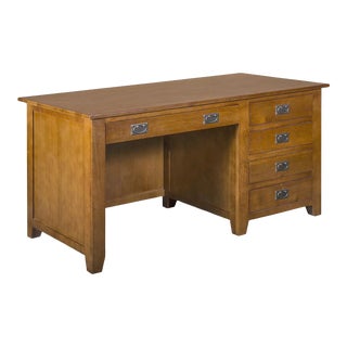 Crafters and Weavers Mission 5 Drawer Library Desk - Michael's Cherry For Sale