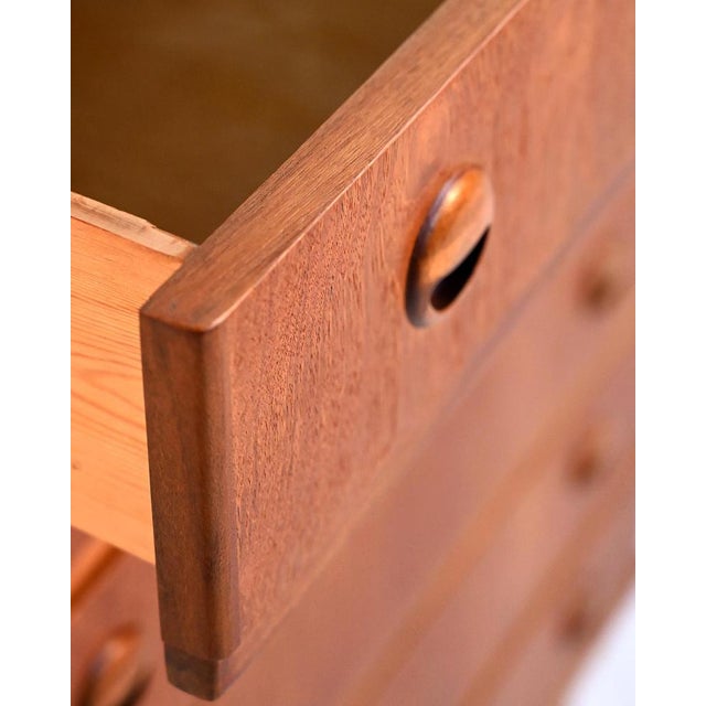 Wood Danish Teak Chest of 6 Drawers, 1960s For Sale - Image 7 of 9