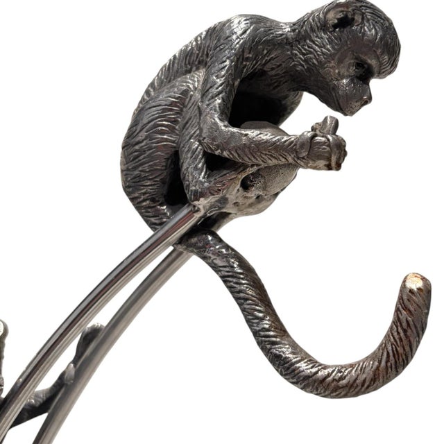 Arthur Court Rare Arthur Court Monkey Banana Holder With Bowl For Sale - Image 4 of 11