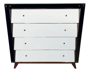 Italian Mirrored Chest of Drawers, 1940s