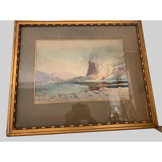 Mountain Landscape, 20th Century, Gouache, Framed For Sale - Image 11 of 12