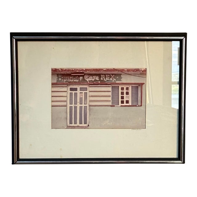 MCM Refrescos Casa Rex Photograph Signed Original Black & Silver Frame Original Poem on Back For Sale