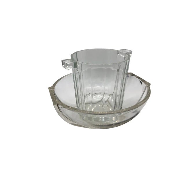 Glass Mid 20th Century Moet & Chandon Petite Liquorelle Champagne Chiller Ice Bucket and Bowl For Sale - Image 7 of 12