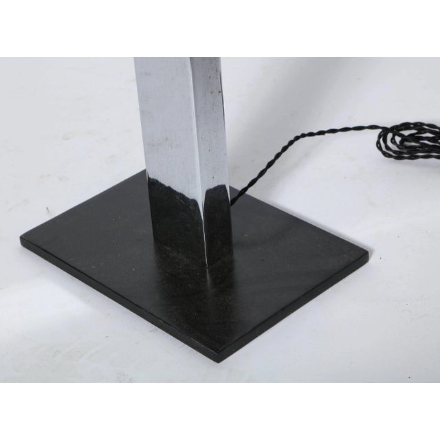 American 1970s George Kovacs International Style Chromed and Black Steel Five Socket Floor Lamp For Sale - Image 3 of 9