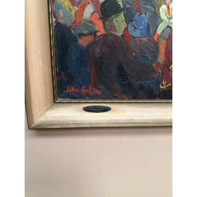 John Carlsson, Cirkus Scott, 1950s, Oil on Canvas, Framed For Sale - Image 9 of 18