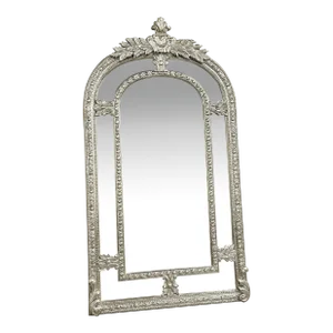 French Style Silver Leaf Silver Floor/Wall Mirror