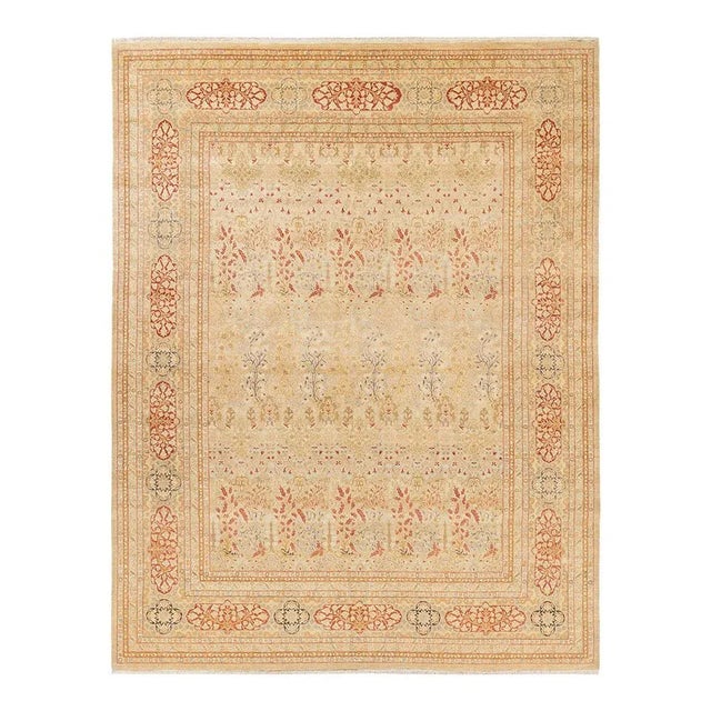 Mogul Collection Hand-Knotted Area Rug - Yellow 8' 0" x 10' 3" For Sale - Image 4 of 4