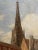 Burnt Umber Early 1900s Antique Edvard Weie St. Stephen’s Gothic Cathedral Oil Painting Vienna Cityscape, Framed For Sale - Image 8 of 11