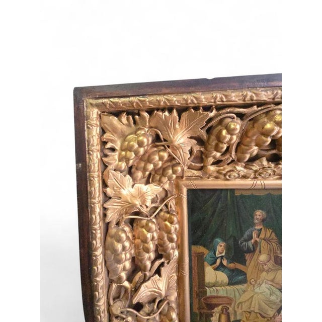 Paint Orthodox Icon, 19th Century, Paint on Panel, Framed For Sale - Image 7 of 12