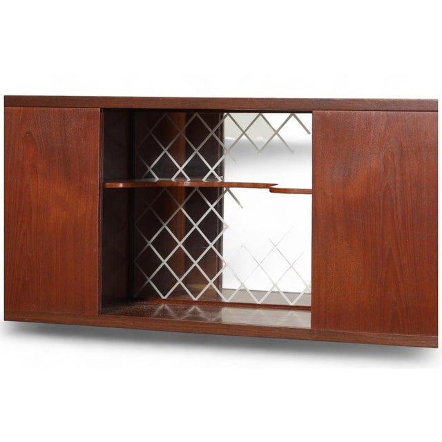 Mid 20th Century Mid 20th Century Atomic Double Tiered High Sideboard in Teak For Sale - Image 5 of 5