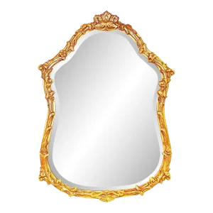 1970s Gilt Gold Rococo Mirror by Friedman Brothers