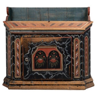 Vintage Swedish Folk Art Sideboard For Sale