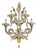 Murano Glass Chandelier with Gold Leaf and Flowers by Simoeng For Sale