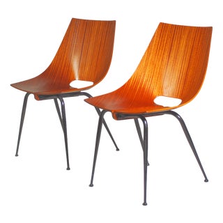 Chairs by Carlo Ratti for Industria Legni Curvati, 1955, Set of 2 For Sale