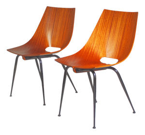 Chairs by Carlo Ratti for Industria Legni Curvati, 1955, Set of 2