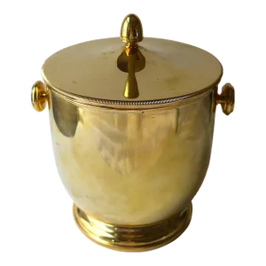 Italian Gold Plated Ice Bucket Wine Cooler