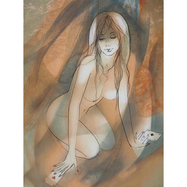 Jean-Baptiste VALADIÉ, Brassens: A pretty flower, Nude, Lithograph For Sale - Image 3 of 8