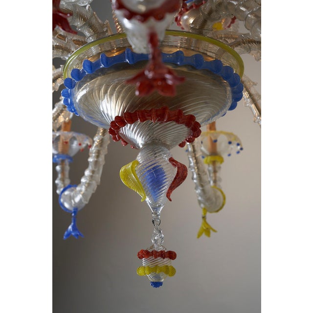 Murano Chandelier Multicoloured, Venetian, 1950s For Sale - Image 9 of 18