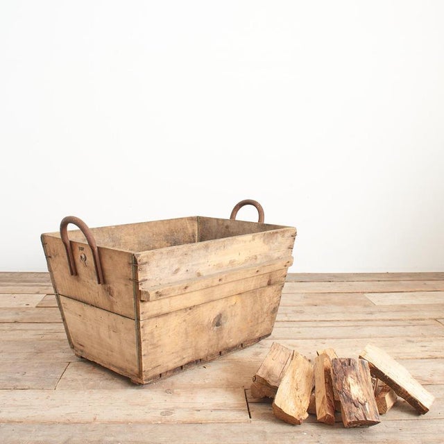 Wood French Champagne Wooden Harvest Crate Planter, 1950s For Sale - Image 7 of 7