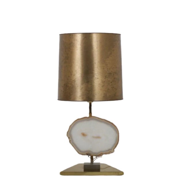 Vintage Belgian Agate Table Lamp, 1970s For Sale - Image 9 of 9