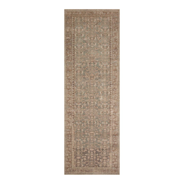 Angela Rose x Loloi Aubrey Rug Sage / Bark 2'-6" x 7'-6" Runner Rug For Sale