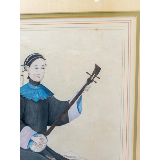 18th Century Chinese Export Watercolor Gouache Painting For Sale - Image 5 of 13