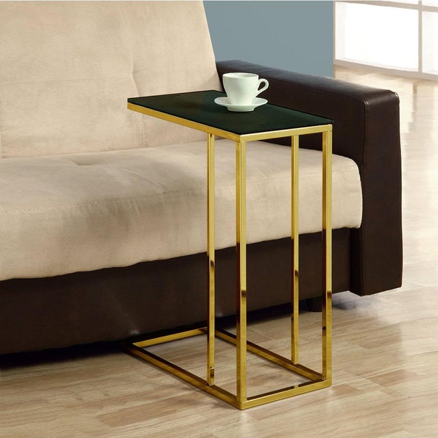 Contemporary Marko Marble Top Accent Table Living Room Side