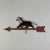 1920s Primitive Folk Art Handmade & Painted Wood Horse on Metal Arrow Weathervane For Sale - Image 4 of 10