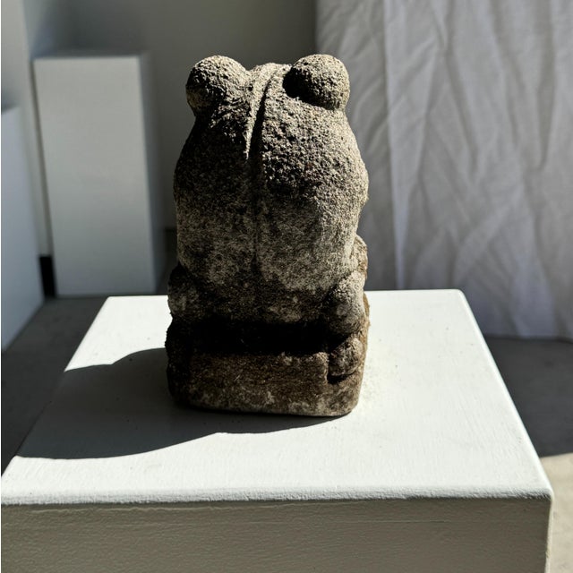 Small Balinese Limestone Frog Sculpture, 1980s For Sale - Image 6 of 10