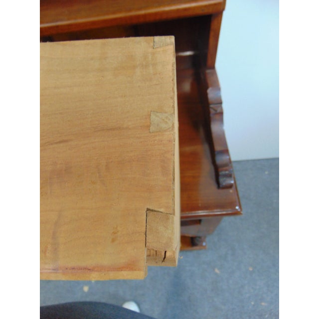 Custom Made English Country style Pewter Hutch Cupboard. Solid tiger maple and Cherry, Comes Apart in 2 pieces, top has 3...