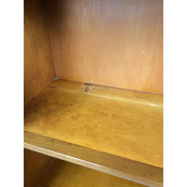 Vintage Two Shelf Bookcase With Rounded Front Edge and Wire Slot For Sale - Image 11 of 12