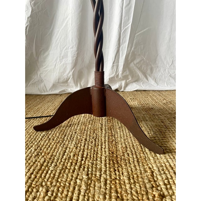 Handcrafted Tripod Floor Lamp in Wrought Iron by Studio Pescatore, 2000s For Sale - Image 6 of 14