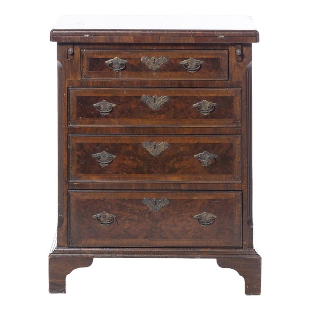 English Mahogany Bedside Table For Sale