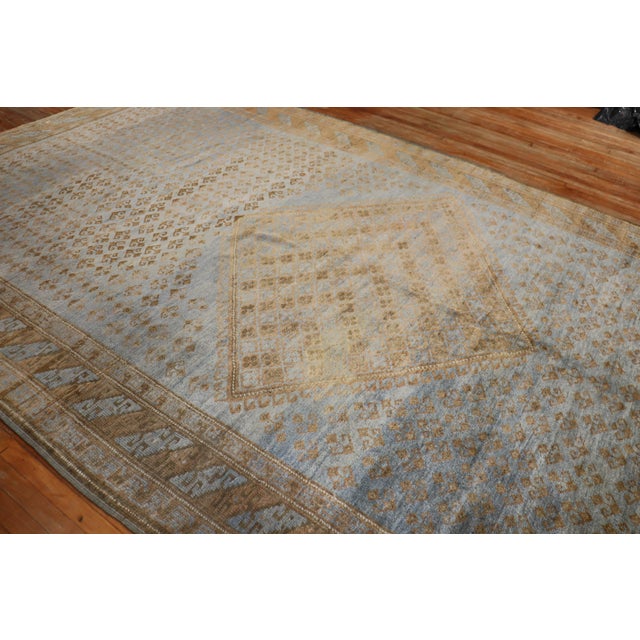 Early 20th Century Zabihi Collection Powder Blue Tribal Persian Kurd Corridor Rug - 8'7" x 17'1" For Sale - Image 12 of 12