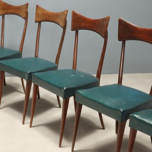 Vintage Chair in Stained Beech, 1950s For Sale - Image 3 of 13