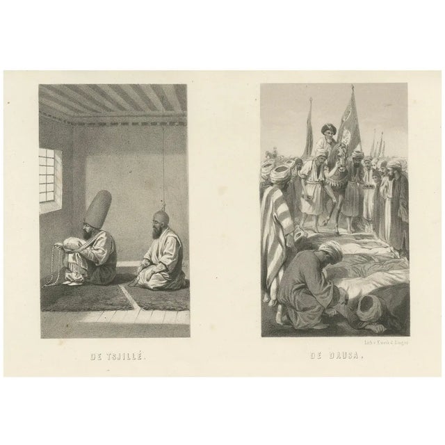 Emrik & Binger, Islamic Sufi Ritual, 1863, Lithograph on Paper For Sale