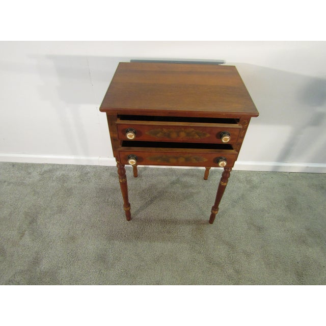 Hitchcock Hitchcock Solid Maple Paint Decorated Nightstand For Sale - Image 4 of 8