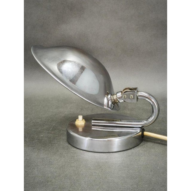Bauhaus Chrome Table Lamp Model 3530 by Napako, Czechoslovakia, 1930s For Sale - Image 6 of 11