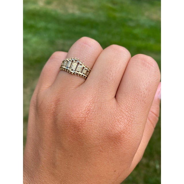 Metal The Kimron: Flexible Yellow Gold Trendy Ring For Sale - Image 7 of 7