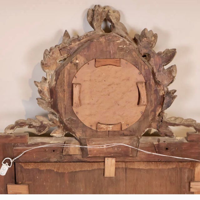 Italian Giltwood Neoclassical Mirror With Laurel Crest For Sale - Image 12 of 12