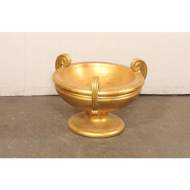 Gold Mid 20th Century Italian Giltwood Neoclassical Style Urn For Sale - Image 8 of 10