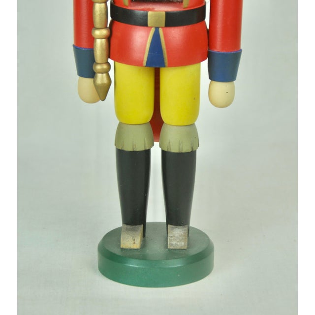 Wood German Nutcracker in Yellow and Red Costume, 1960s For Sale - Image 7 of 10