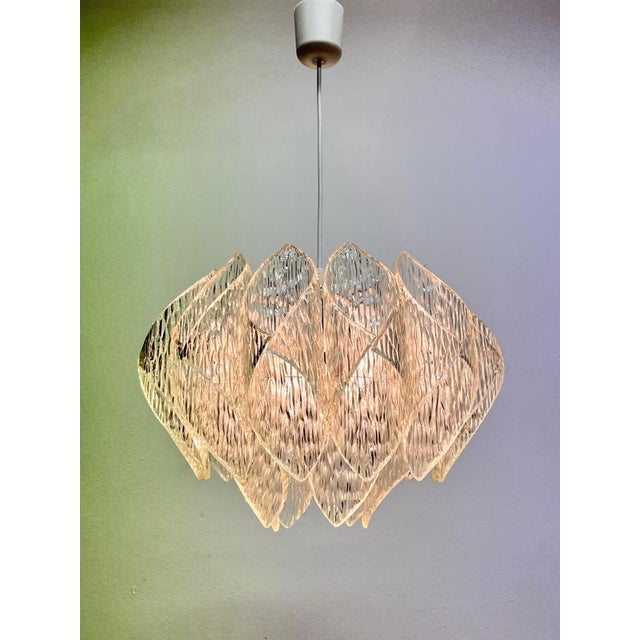 Mid-Century Ice Plastic Pendant Light, 1970s For Sale - Image 3 of 9