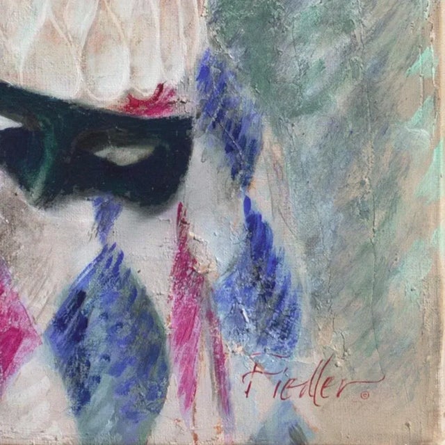 Signed lower right, 'Fiedler' (20th century) and painted circa 1965. A sensitively realized study of a young boy dressed...