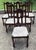 Nice set of six French country dining chairs with upholstery seats