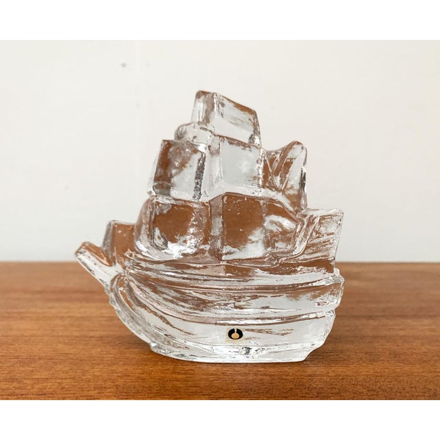 Glass Vintage Swedish Glass Ship by Uno Westerberg for Pukeberg Glass, 1970s For Sale - Image 7 of 18